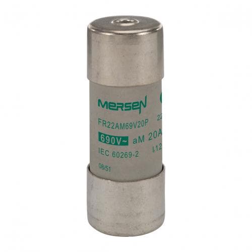 Mersen W212079 Cylindrical fuse-link aM 690VAC 22.2x58, 20A with striker W212079 on Advantage Electric Supply