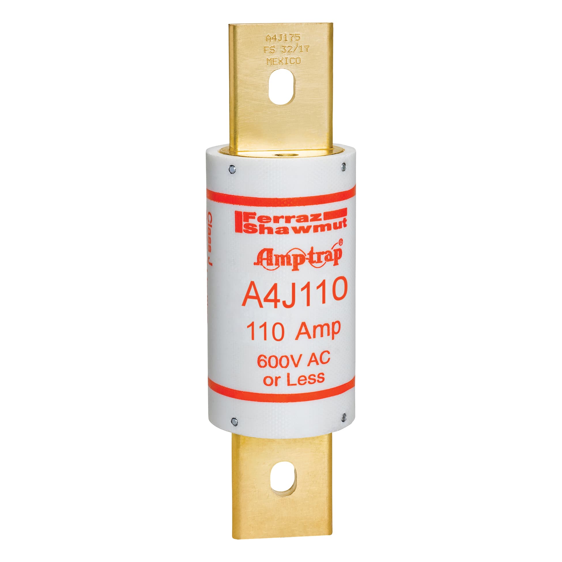 Mersen A4J110 A4J110 Mersen - Fuse A4J - Class J - Fast-Acting 600VAC 300VDC 110A Blade Amp-Trap® A4J110 on Advantage Electric Supply