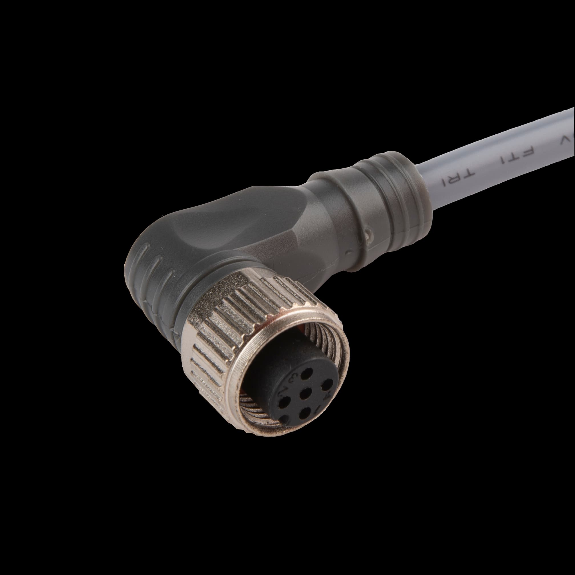 Carlo Gavazzi CONE13NF-A5 Connection cable, Angled M12 plug, Female, 3-wires, PVC 5m cable, IP67, Temperature -40 - +105C CONE13NF-A5 on Advantage Electric Supply