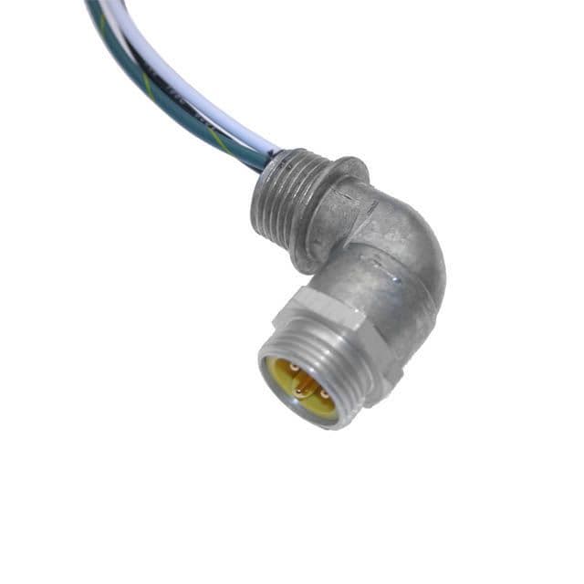 Mencom MINH-3MR-1-R MIN Power Size I, Receptacle, 3 Pole, Male Right Angle, 1 Ft, 14awg, 18A, .5-NPT, Front Mount, Aluminum Clear Anodized MINH-3MR-1-R on Advantage Electric Supply