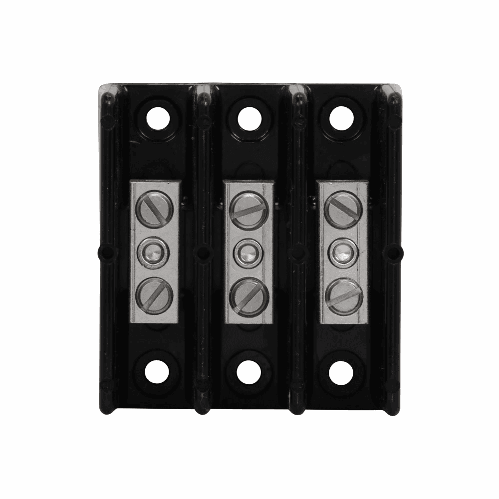 Cooper Bussmann 16200-3 16200-3 Cooper Bussmann - Eaton Bussmann series power splicer block, 600 Vac, 600 Vdc, 115A, Power splicer block, Three-pole, SCCR: 10 kA, Black, Molded Thermoplastic 16200-3 on Advantage Electric Supply