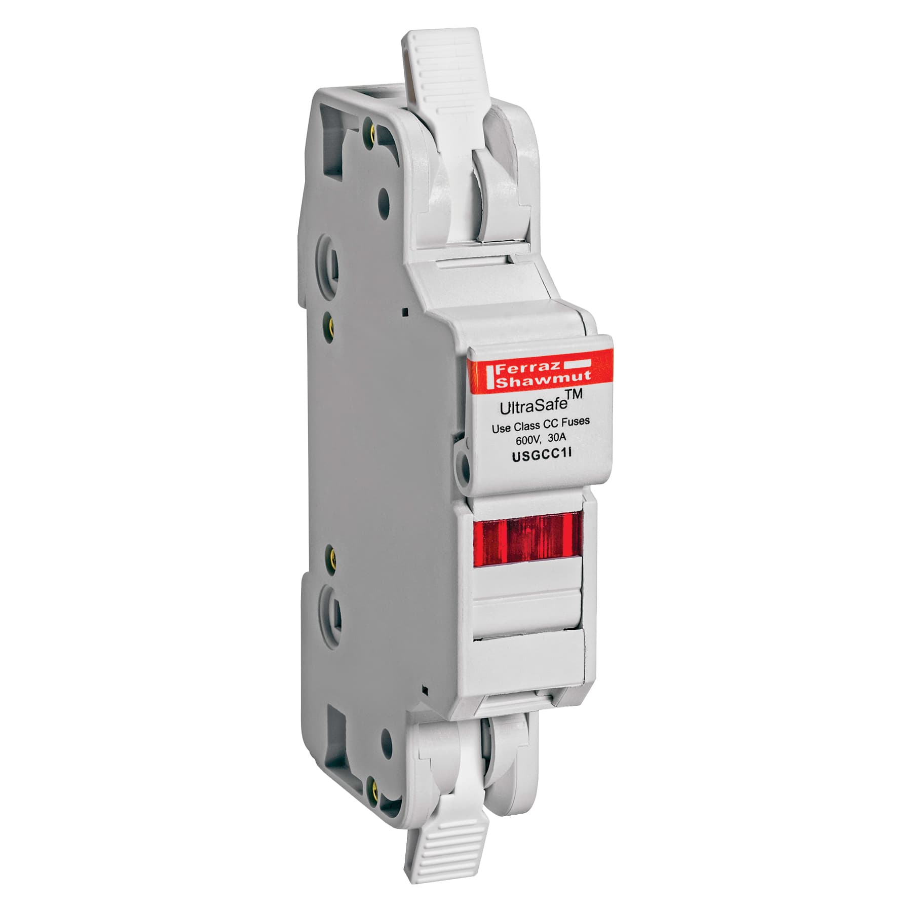 Mersen USGCC1I USGCC1I Mersen - Fuse Holder UltraSafe™ 600VAC 600VDC Class CC 30A 1-Pole LED Cage Clamp IP65 USGCC1I on Advantage Electric Supply
