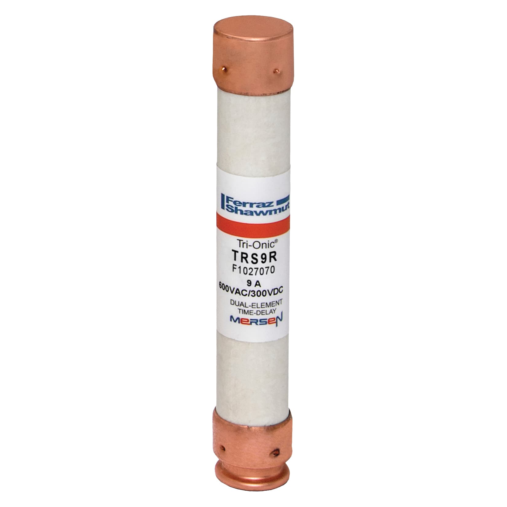Mersen TRS9R TRS9R Mersen - Fuse TRS-R - Class RK5 - Time-Delay 600VAC 600VDC 9A Ferrule Tri-Onic® TRS9R on Advantage Electric Supply