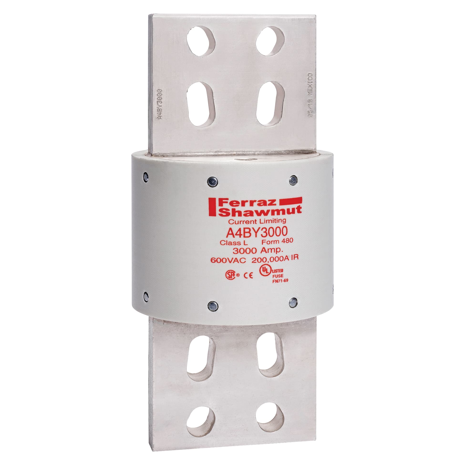 Mersen A4BY3000 A4BY3000 Mersen - Fuse A4BY - Class L - Time-Delay 600VAC 300VDC 3000A Blade Amp-Trap® A4BY3000 on Advantage Electric Supply