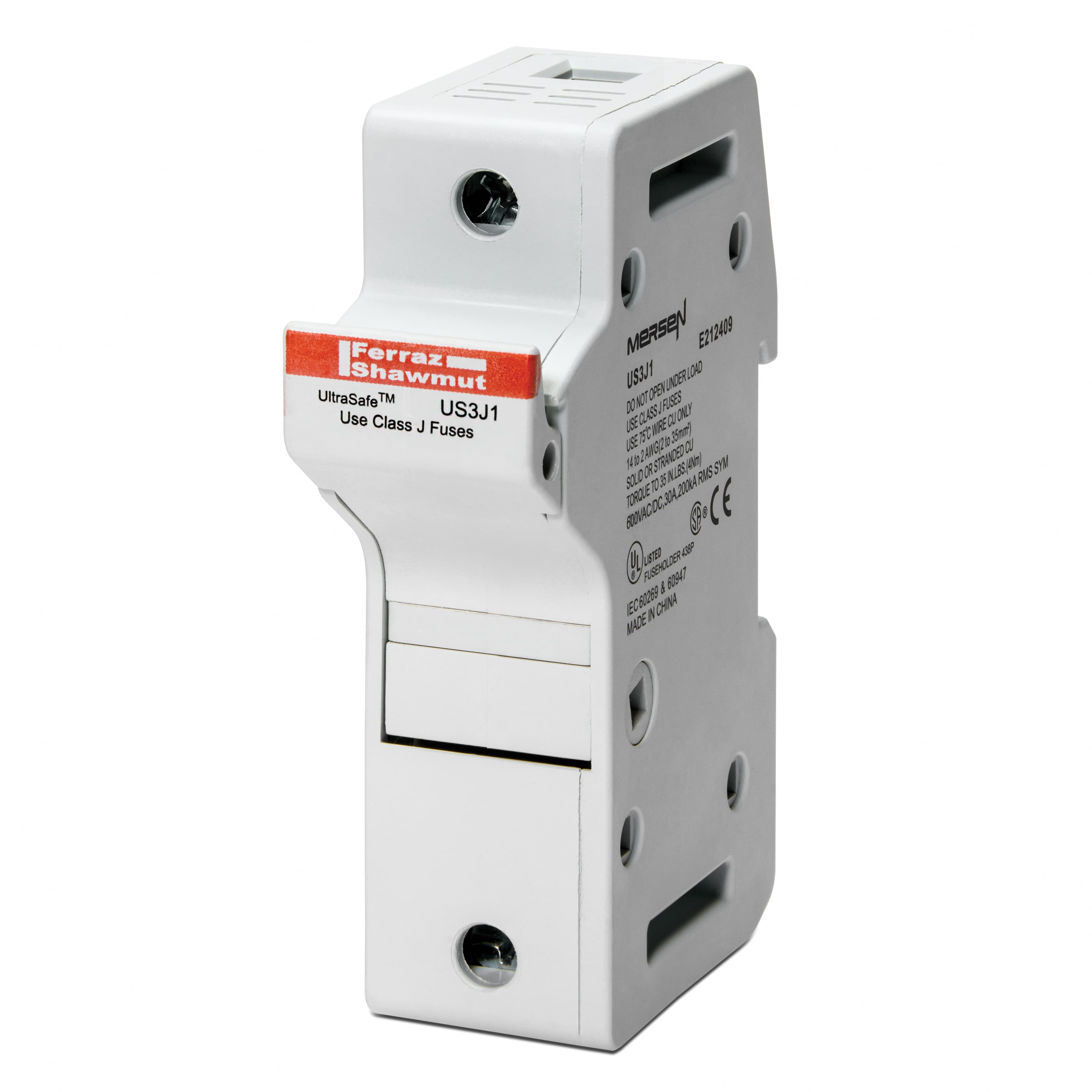 Mersen US3J1I US3J1I Mersen - Fuse Holder UltraSafe™ 600VAC 600VDC Class J 30A 1-Pole LED Pressure Plate IP65 US3J1I on Advantage Electric Supply