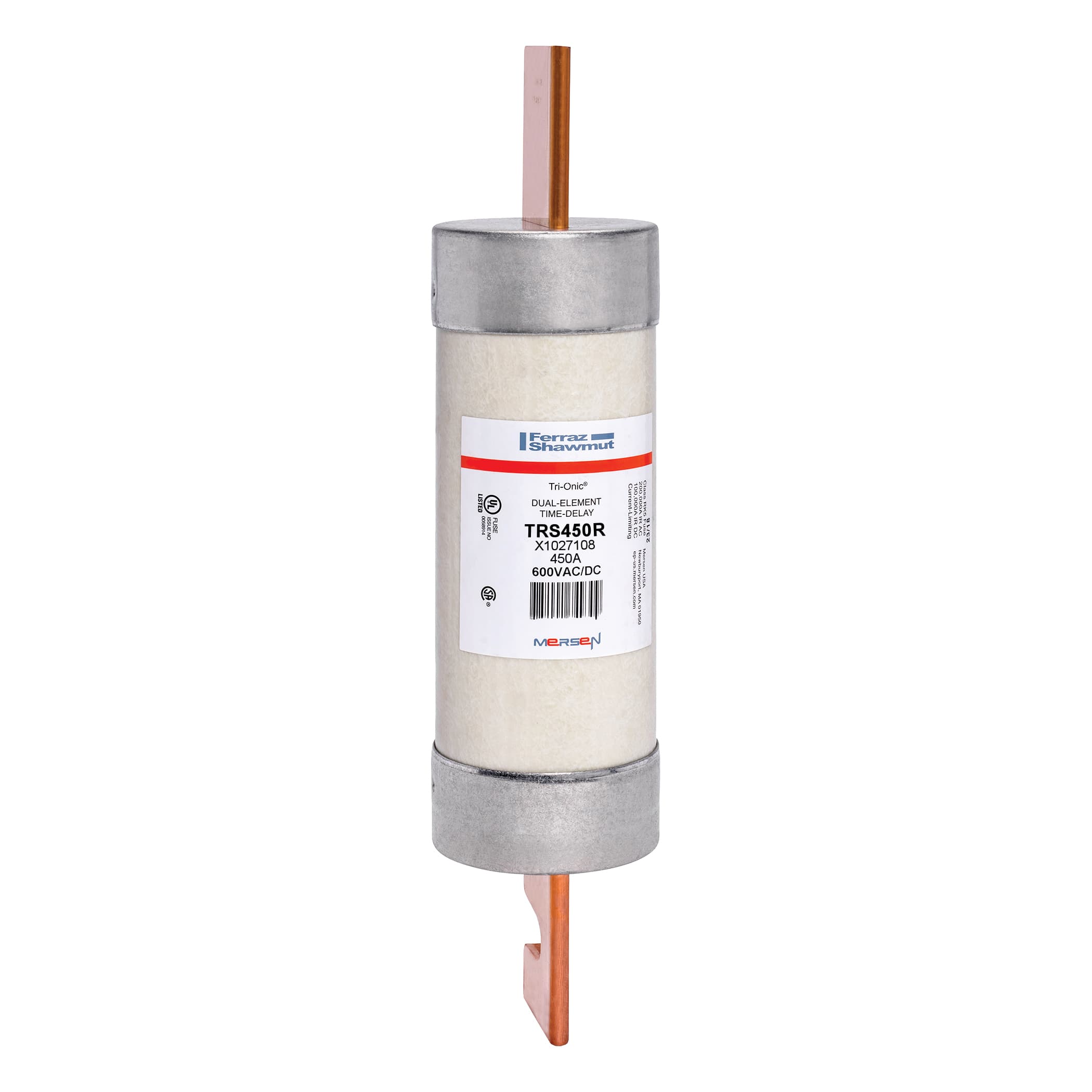 Mersen TRS450R TRS450R Mersen - Fuse TRS-R - Class RK5 - Time-Delay 600VAC 600VDC 450A Blade Tri-Onic® TRS450R on Advantage Electric Supply