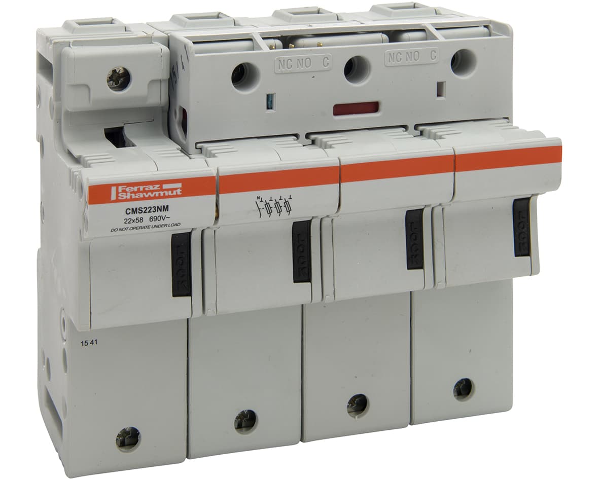 Mersen T331102 T331102 Mersen - Fuse Holder Modulostar® Size 22x58 IEC 690VAC 690VDC 3-Pole+N IP20 With Microswitch T331102 on Advantage Electric Supply