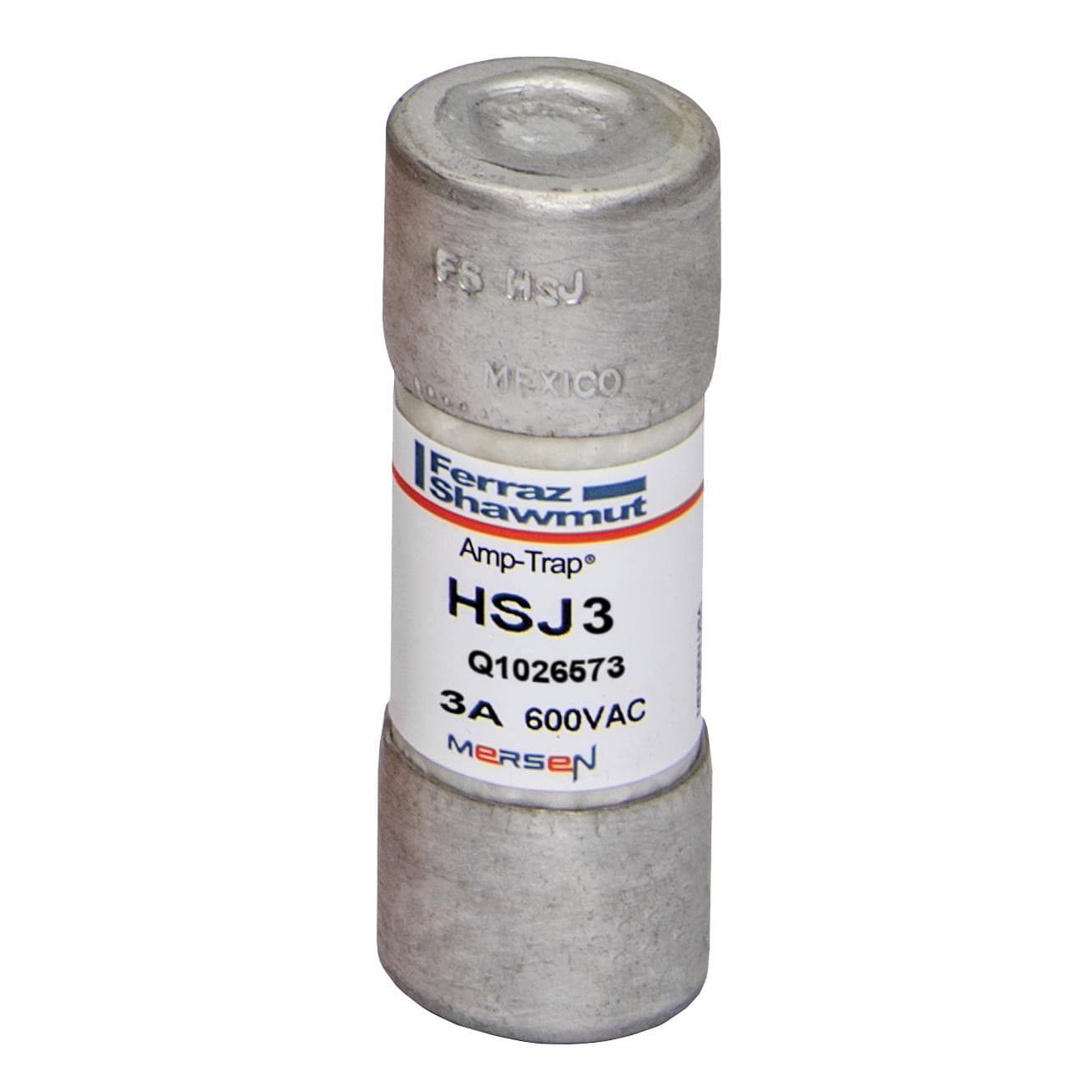 Mersen HSJ3 HSJ3 Mersen - Fuse HSJ - Class J - High-Speed 600VAC 500VDC 3A Ferrule Amp-Trap® HSJ3 on Advantage Electric Supply