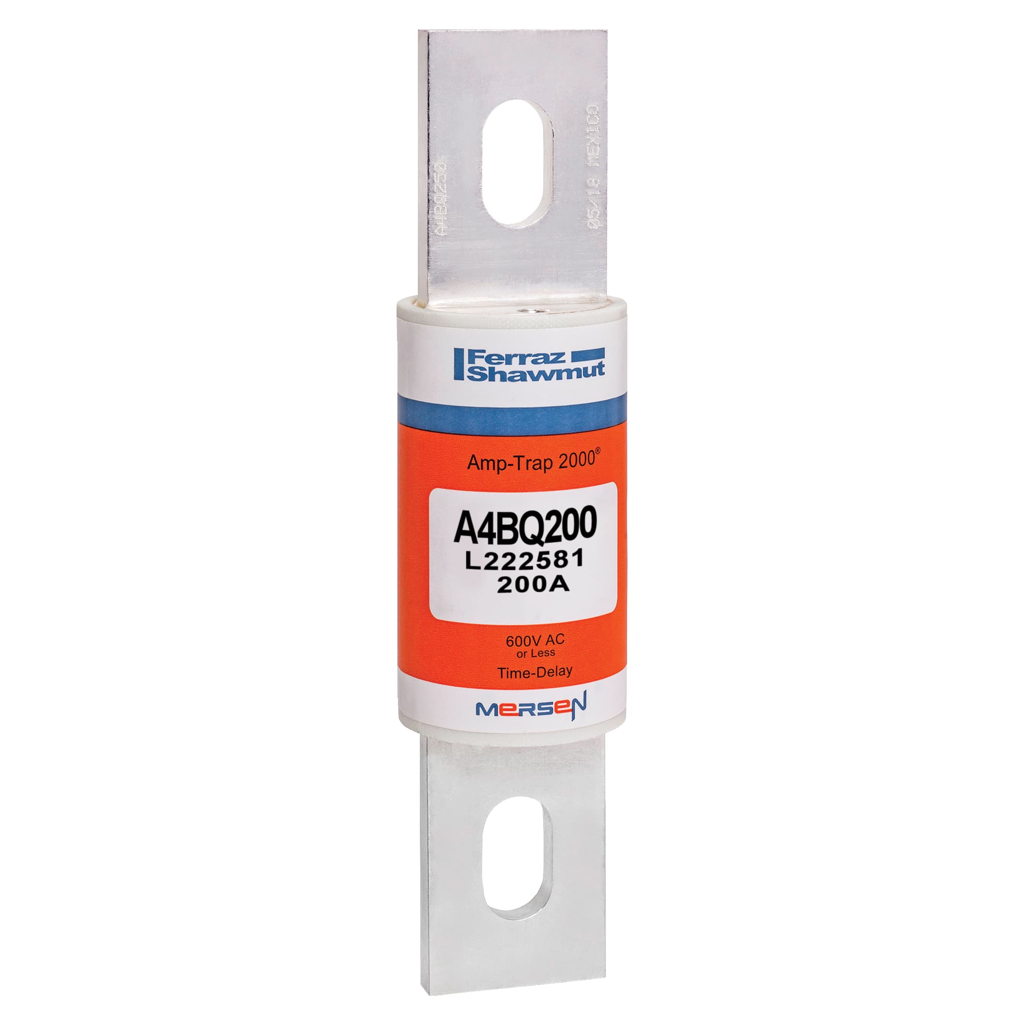 Mersen A4BQ200 A4BQ200 Mersen - Fuse A4BQ - Class L - Time-Delay 600VAC 500VDC 200A Blade Amp-Trap 2000® A4BQ200 on Advantage Electric Supply