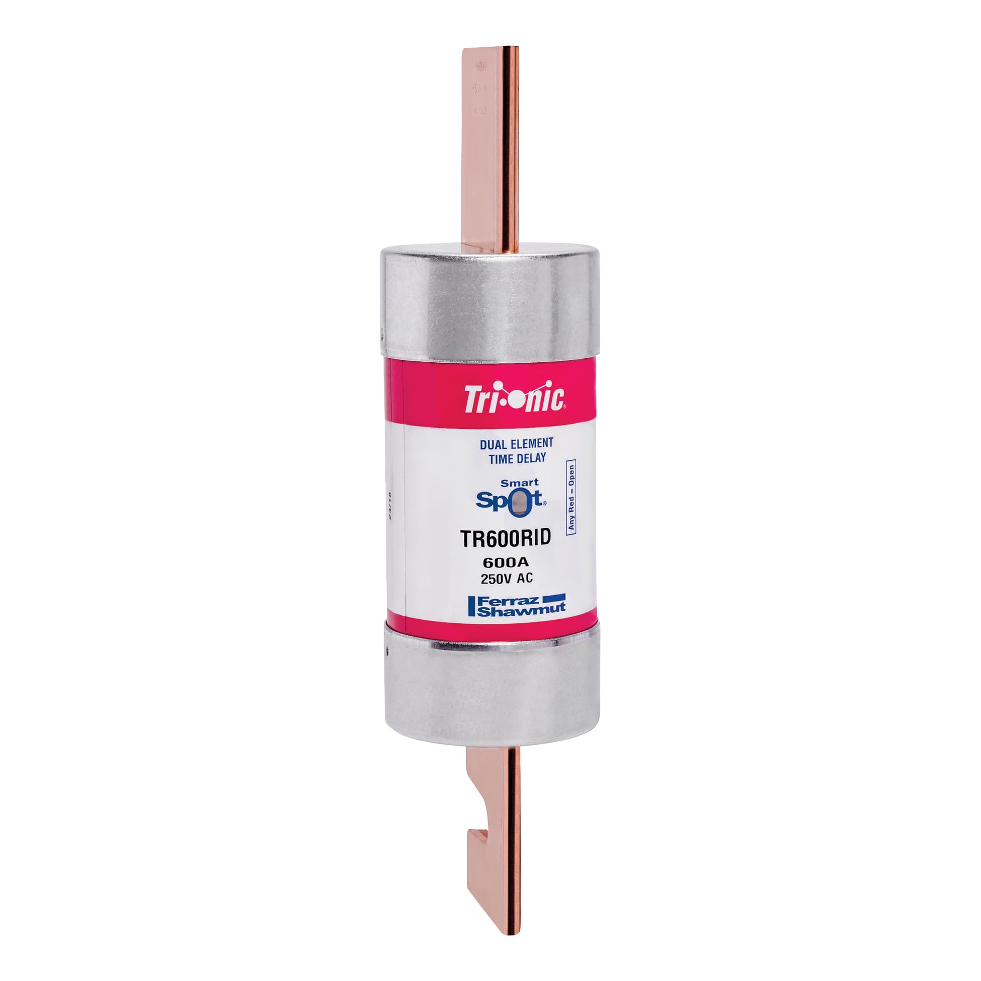 Mersen TR600RID TR600RID Mersen - Fuse TR-R - Class RK5 - Time-Delay 250VAC 160VDC 600A Blade SmartSpot® Tri-Onic® TR600RID on Advantage Electric Supply