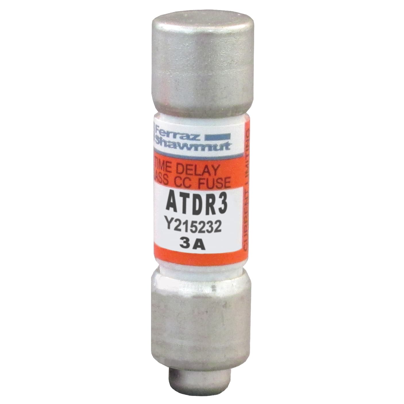 Mersen ATDR3 ATDR3 Mersen - Fuse ATDR - Class CC - Time-Delay 600VAC 300VDC 3A Ferrule Amp-Trap 2000® ATDR3 on Advantage Electric Supply