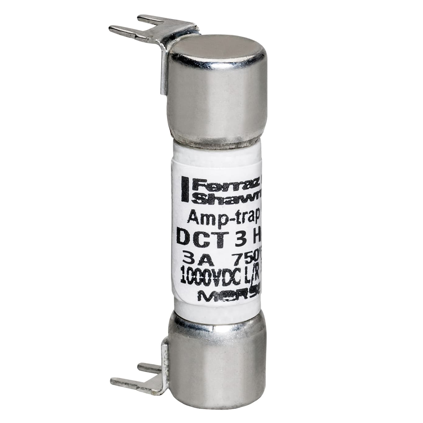Mersen DCT3-H DCT3-H Mersen - Fuse DCT - Midget - Fast-Acting 750VAC 1000VDC 3A Double Hole Mount Amp-Trap® DCT3-H on Advantage Electric Supply