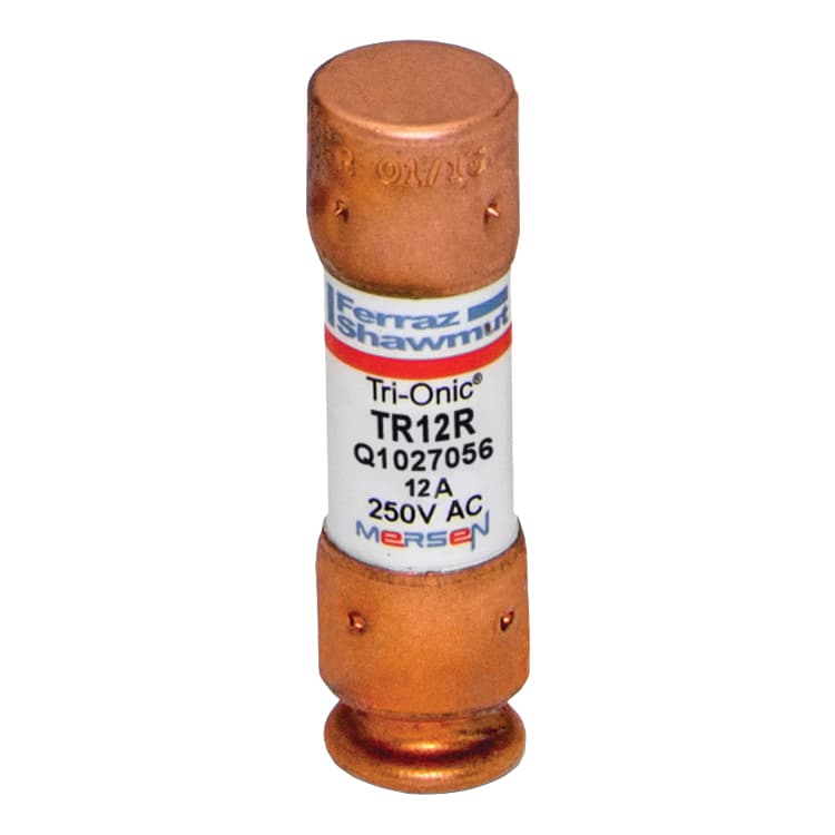 Mersen TR12R TR12R Mersen - Fuse TR-R - Class RK5 - Time-Delay 250VAC 160VDC 12A Ferrule Tri-Onic® TR12R on Advantage Electric Supply