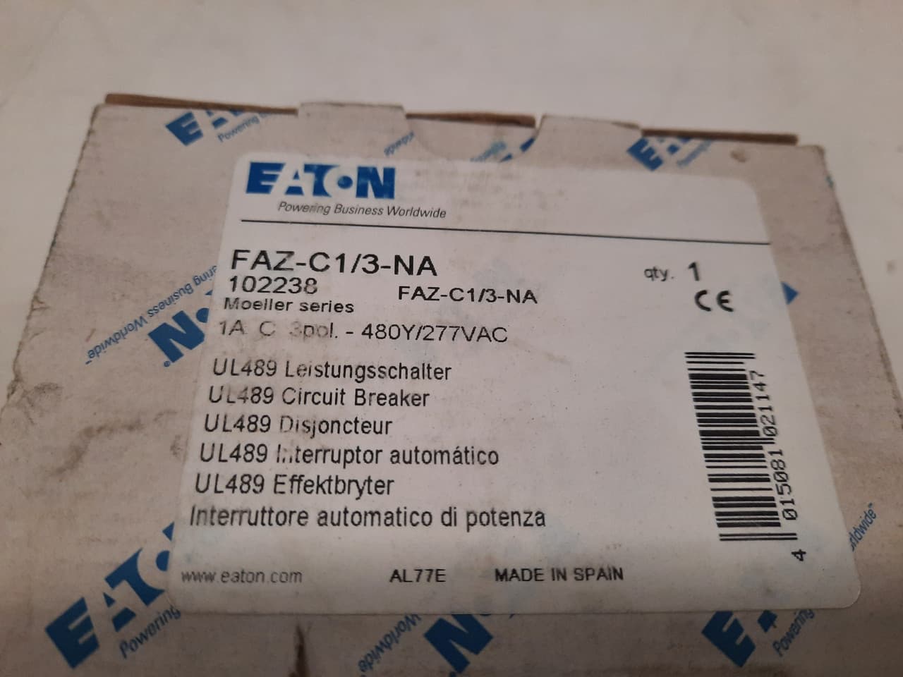 FAZ-C1/3-NA on Advantage Electric Supply