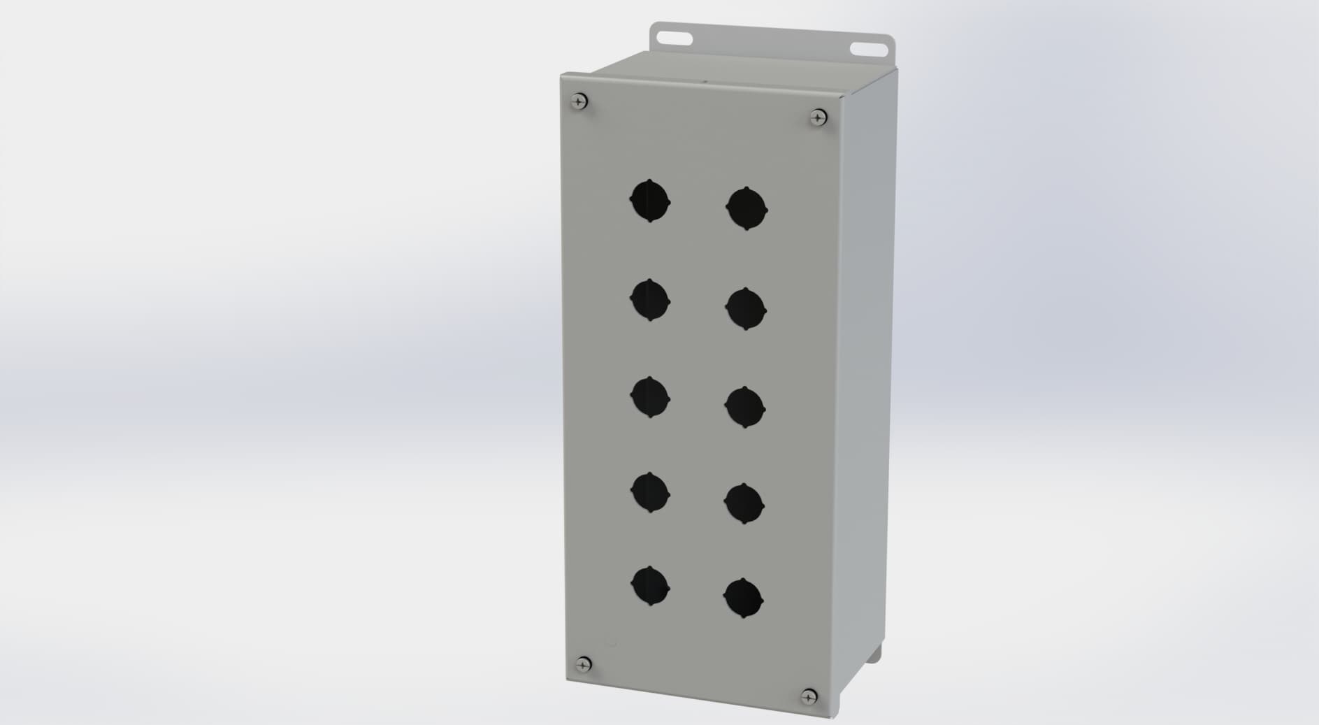 Saginaw Control SCE-10PBXI PBXI Enclosure, Height:14.00", Width:6.25", Depth:4.75", ANSI-61 gray powder coating inside and out. SCE-10PBXI on Advantage Electric Supply