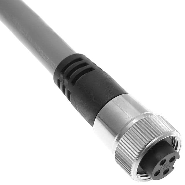 Mencom MINH-4FP-6M-SS MIN Power Size I, Cordset, 4 Pole, Female Straight, 6m, 15A, Gray, PVC, Stainless Steel MINH-4FP-6M-SS on Advantage Electric Supply
