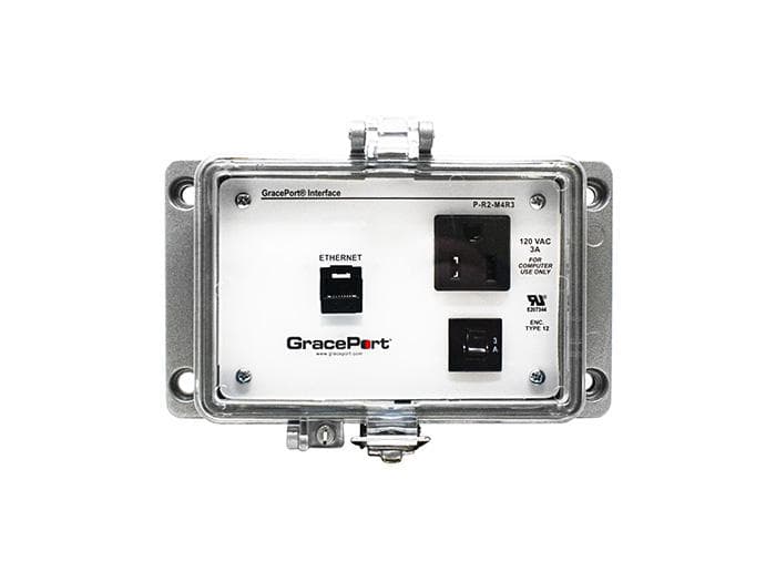 GRACE Engineered Products P-R2-M4R3 Panel Interface Connector with Category 5e RJ45; Panel Mount Housing; UL Type 12; Simplex Outlet; 3 Amp Circuit Breaker P-R2-M4R3 on Advantage Electric Supply