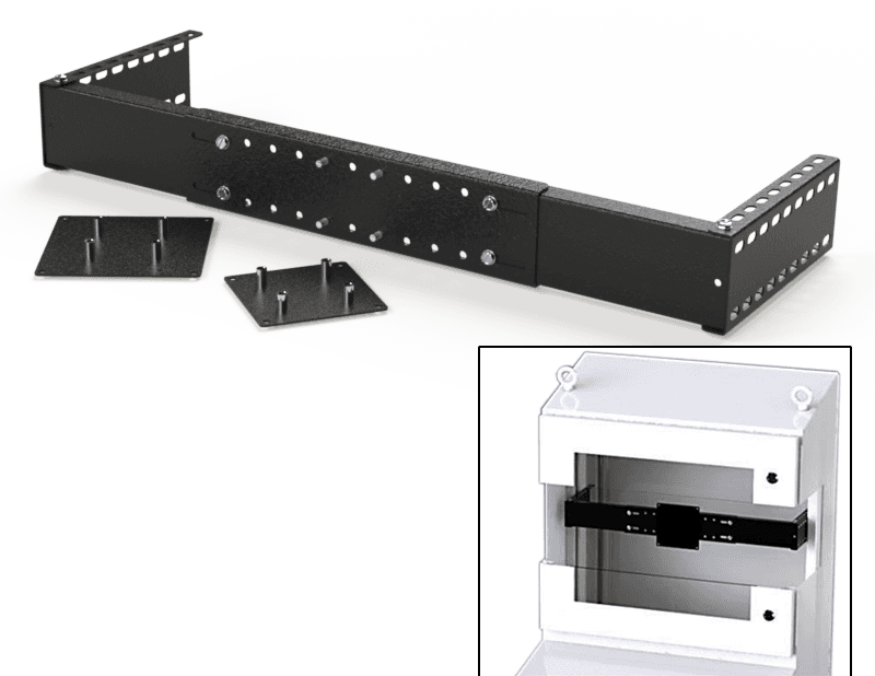 Saginaw Control SCE-STMMK Kit, Monitor Mtg., Height:2.65", Width:11.94", Depth:7.00", Black Textured powder coat SCE-STMMK on Advantage Electric Supply