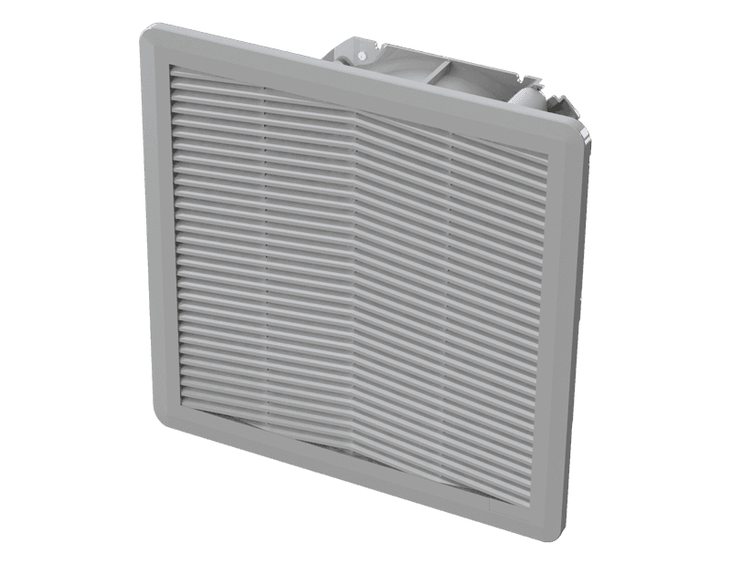 Saginaw Control SCE-N12FA1010LG Fan Assembly (115v) Type 12 RAL 7035, Height:12.80", Width:12.80", Depth:6.30",  SCE-N12FA1010LG on Advantage Electric Supply