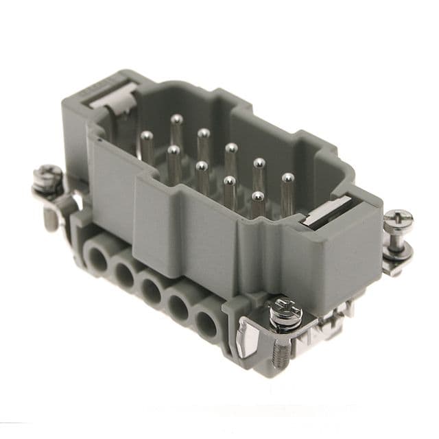 Mencom CNEM-10T Standard, CNE series, Male Rectangular Insert, size 57.27, 10 pin, 16 amp, Screw CNEM-10T on Advantage Electric Supply