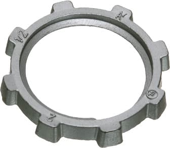 Arlington Industries DLN8 Zinc die-cast locknut with cast thread. Trade Size 3" DLN8 on Advantage Electric Supply
