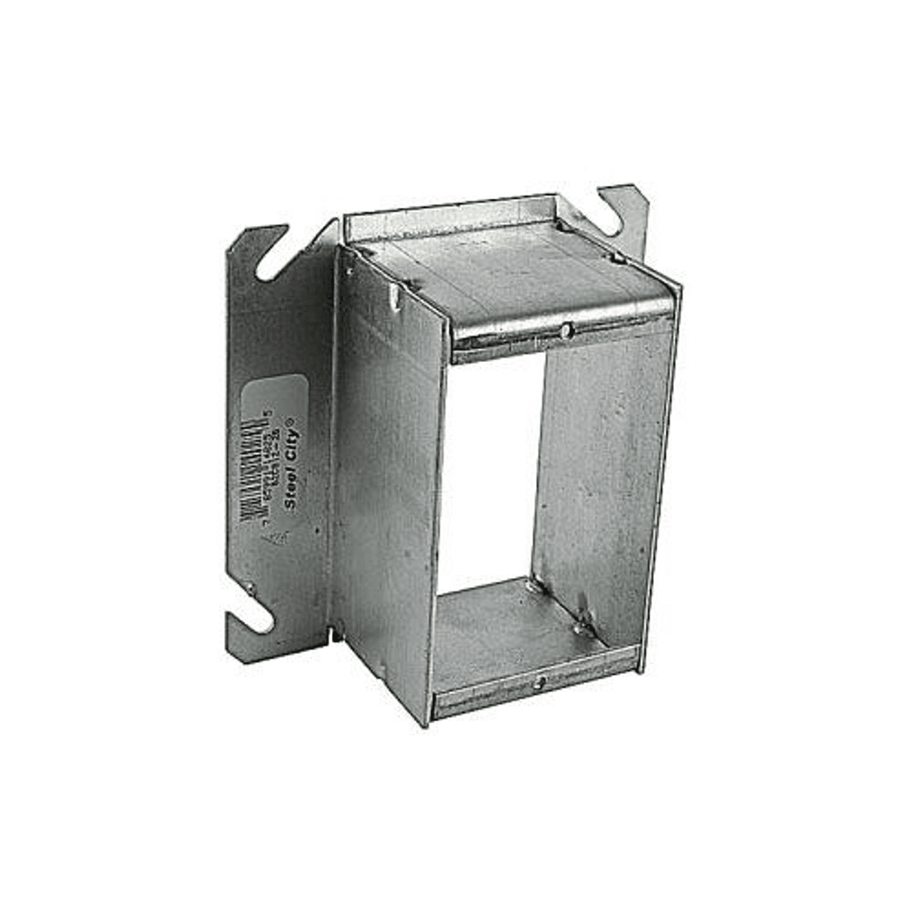 Thomas & Betts 52C512-25 4", 2" Raised, (1) Device, Silver, Pre-Galvanized Steel, Square Cut, Raised 52C512-25 on Advantage Electric Supply