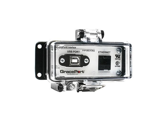 GRACE Engineered Products P-P15R2-F2RX Panel Interface Connector with USB Type B/F to USB Type B/M (6' Integrated Cable); Category 5e RJ45; Panel Mount Housing; UL Type 4X; No outlet/power option P-P15R2-F2RX on Advantage Electric Supply