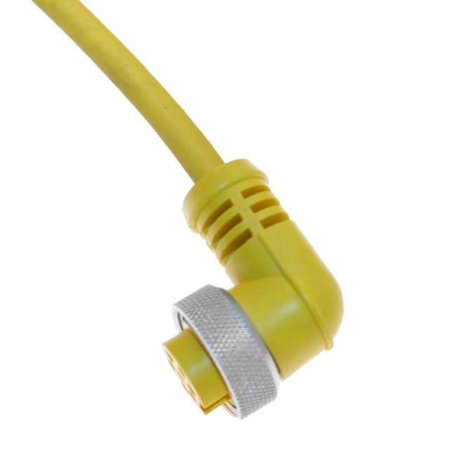 Mencom MIN-6FPX2-6-R MIN Size II, Cordset, 6 Pole, Female Right Angle, 6 Ft, 5.5A, Yellow, PVC MIN-6FPX2-6-R on Advantage Electric Supply