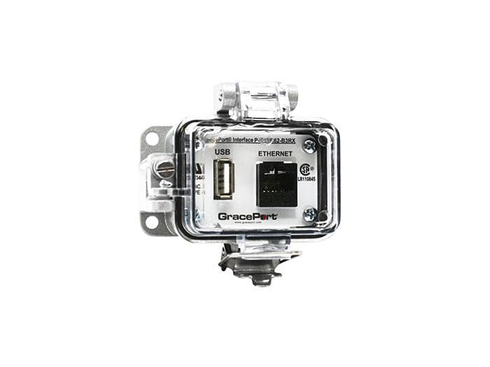 GRACE Engineered Products P-P11R62-B3RX Panel Interface Connector with USB Type A/F to USB Type A/M; Category 6 Ethernet Bulkhead; Panel Mount Housing; UL Type 4; No outlet/power option P-P11R62-B3RX on Advantage Electric Supply