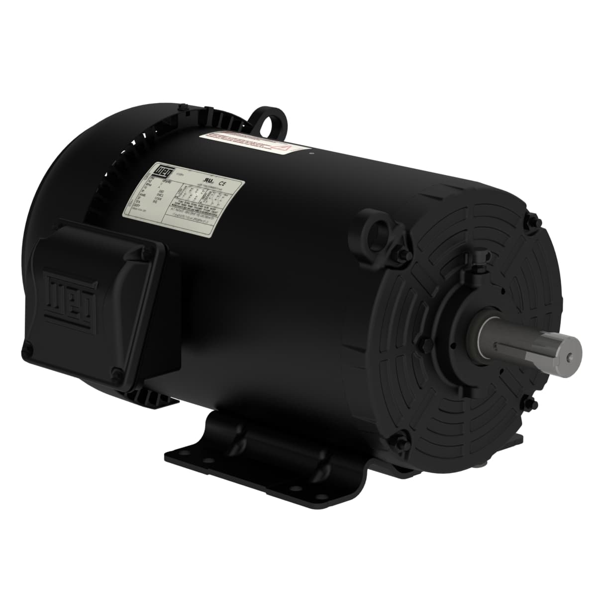 WEG 00518ET3P184T-S Rolled Steel NEMA Premium Efficiency 5 HP 4P 182/4T 3Ph 200 V 60 Hz IC411 - TEFC - Foot-mounted 00518ET3P184T-S on Advantage Electric Supply