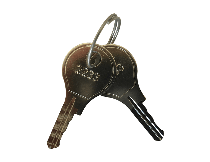 Saginaw Control SCE-2233X Key (Set of 2) Replacement For Mini 1/4-Turn, Height:2.00", Width:1.00", Depth:1.00",  SCE-2233X on Advantage Electric Supply