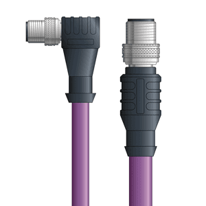 Lapp PB4110129S02 PB4110129S02 - LAPP UNITRONIC® PROFIBUS Cordsets 22 AWG / 1 pair Bus - Violet PVC - M12 Male / M12 Male 90 deg connectors - 2m PB4110129S02 on Advantage Electric Supply