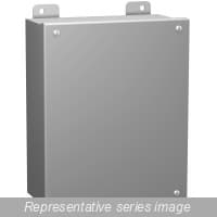 Hammond Manufacturing 1414SCE N12 J Box, Screw Cover w/panel - 6 x 6 x 4 - Steel/Gray 1414SCE on Advantage Electric Supply