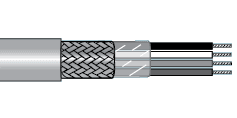 Alpha Wire M1114 SL002 Alpha Essentials Multi-Conductor Cable - Braid Shield - 22 AWG 4 Conductor - Gray - 300V - 500ft - Alpha M1114 SL002 M1114 SL002 on Advantage Electric Supply