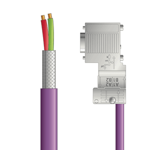 Lapp PB4110140S02 PB4110140S02 - LAPP UNITRONIC® PROFIBUS Cordsets 22 AWG / 1 pair Bus - Violet PVC - Wire Leads / D-sub Terminator connectors - 2m PB4110140S02 on Advantage Electric Supply
