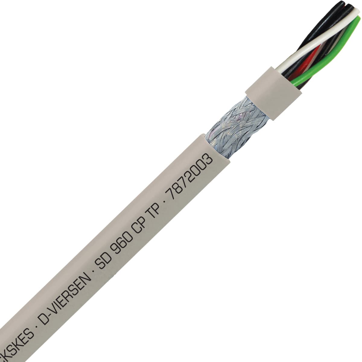 SAB 7872003 SD 960 CP TP - 20 AWG/3 pr, shielded oil resistant continuous flex paired data cable, UL, CSA, CE, RoHS 7872003 on Advantage Electric Supply