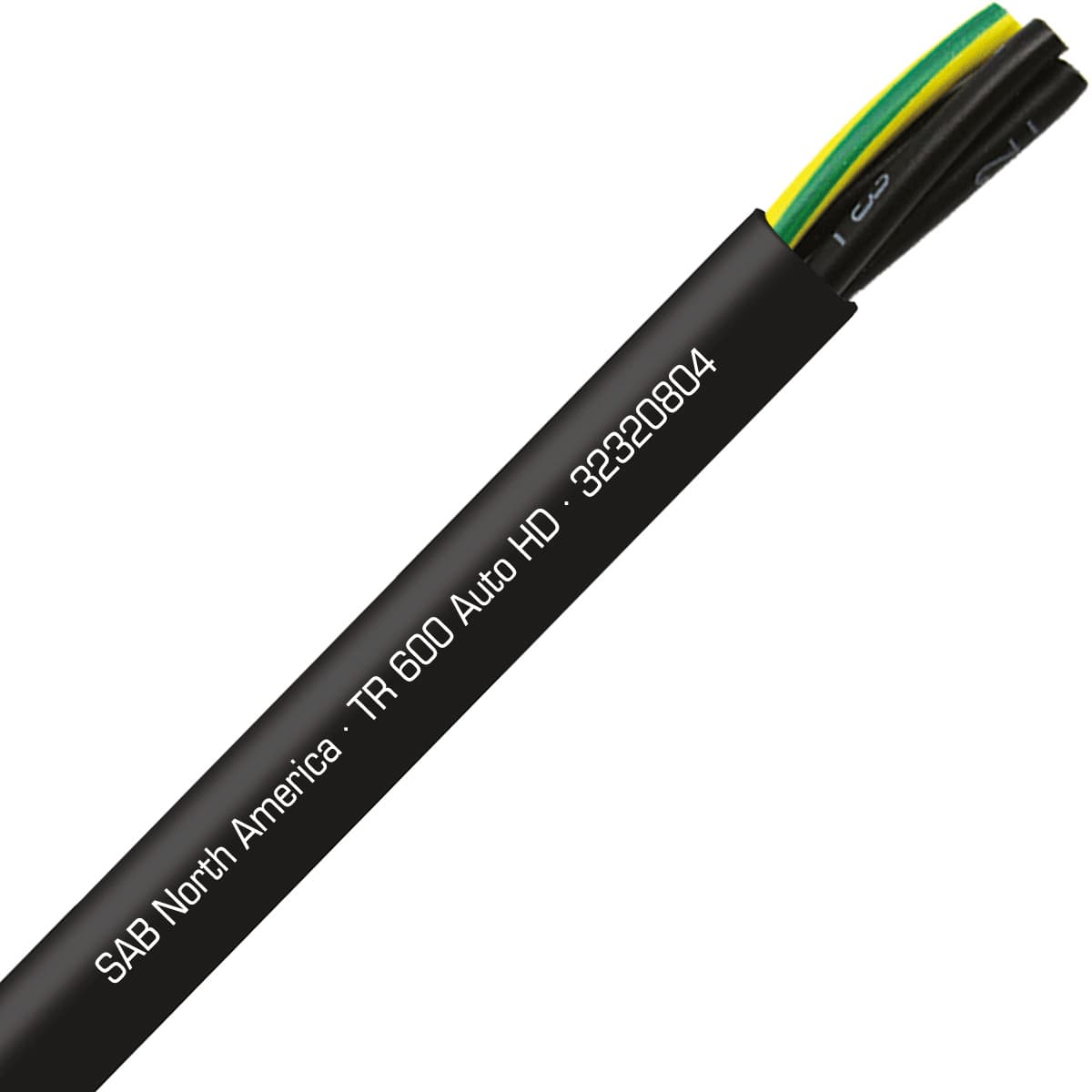 SAB 32320804 TR 600 Auto HD - 8 AWG/4c, continuous flex exposed run TPE tray cable, UL, CSA, CE, RoHS 32320804 on Advantage Electric Supply