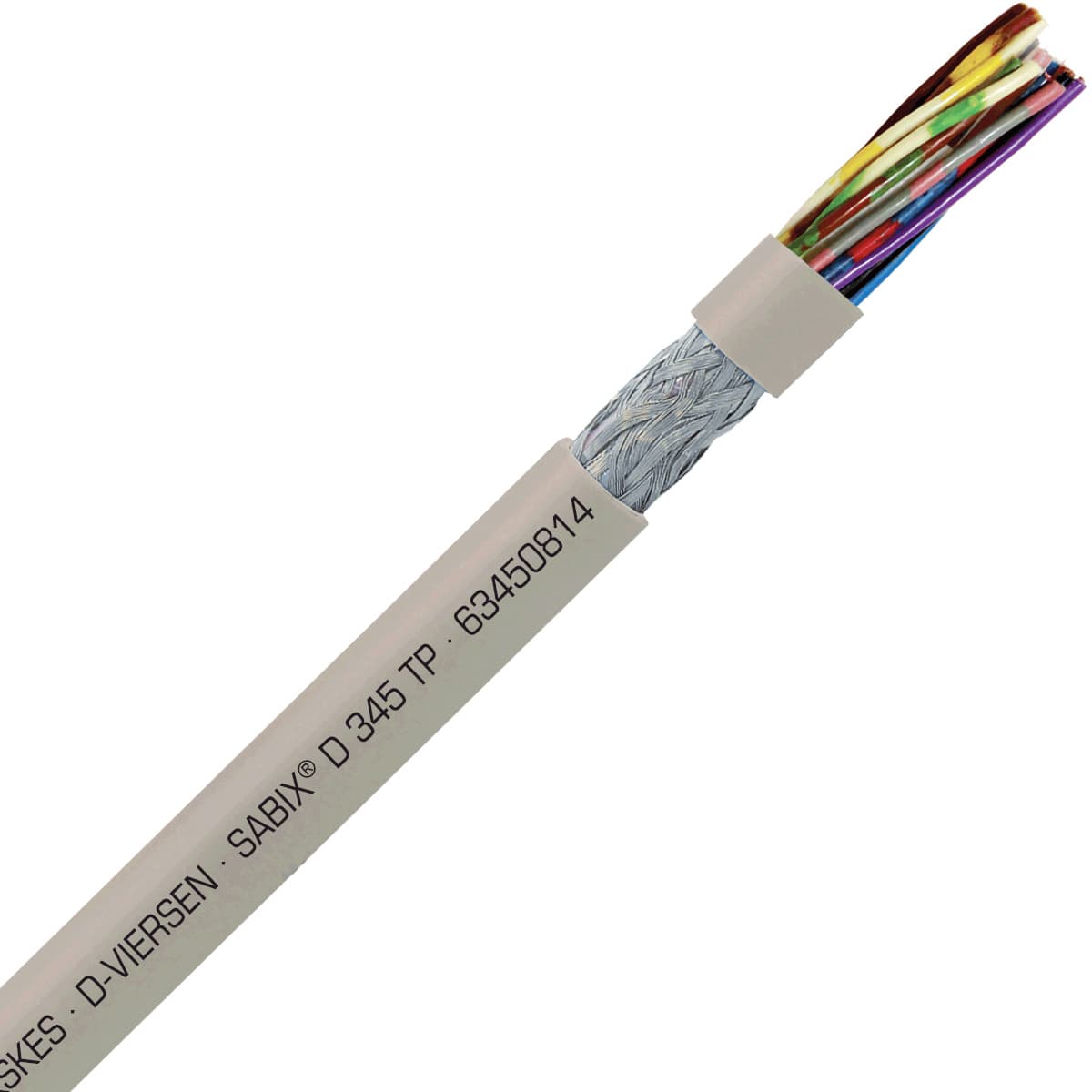 SAB 63450814 SABIX D 345 FRNC TP - 26 AWG/8pr, halogen-free flame retardant paired data cable, CE, RoHS 63450814 on Advantage Electric Supply
