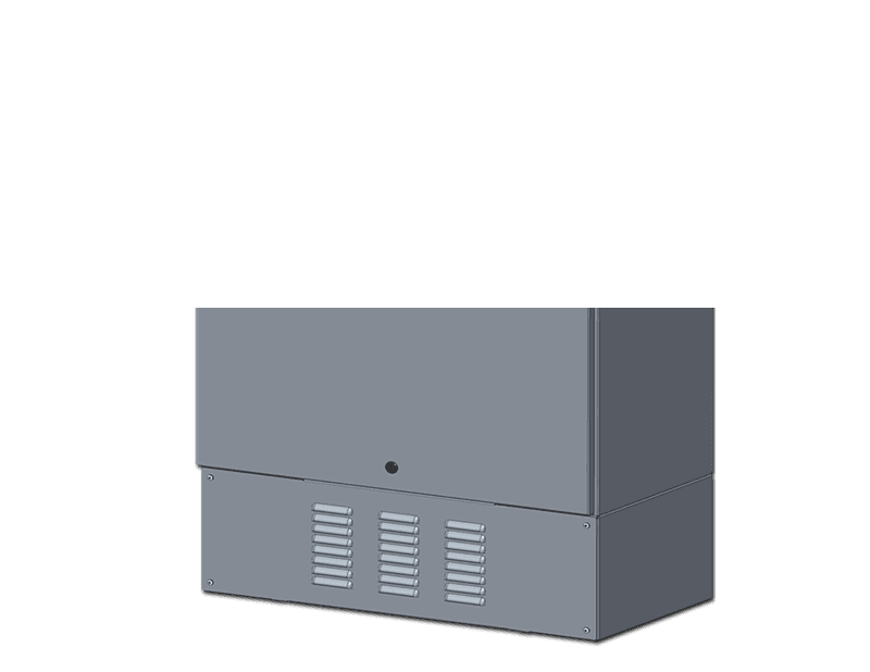 Saginaw Control SCE-SKL123644 Skirt, Louvered, Height:11.94", Width:35.75", Depth:1.00", Powder Coated ANSI 61 Gray SCE-SKL123644 on Advantage Electric Supply