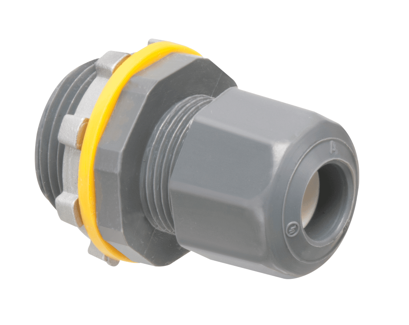 Arlington Industries LPCG754 Low-Profile Strain Relief Non-Metallic Cord Connector, 3/4", Gray, Nylon (Body) LPCG754 on Advantage Electric Supply