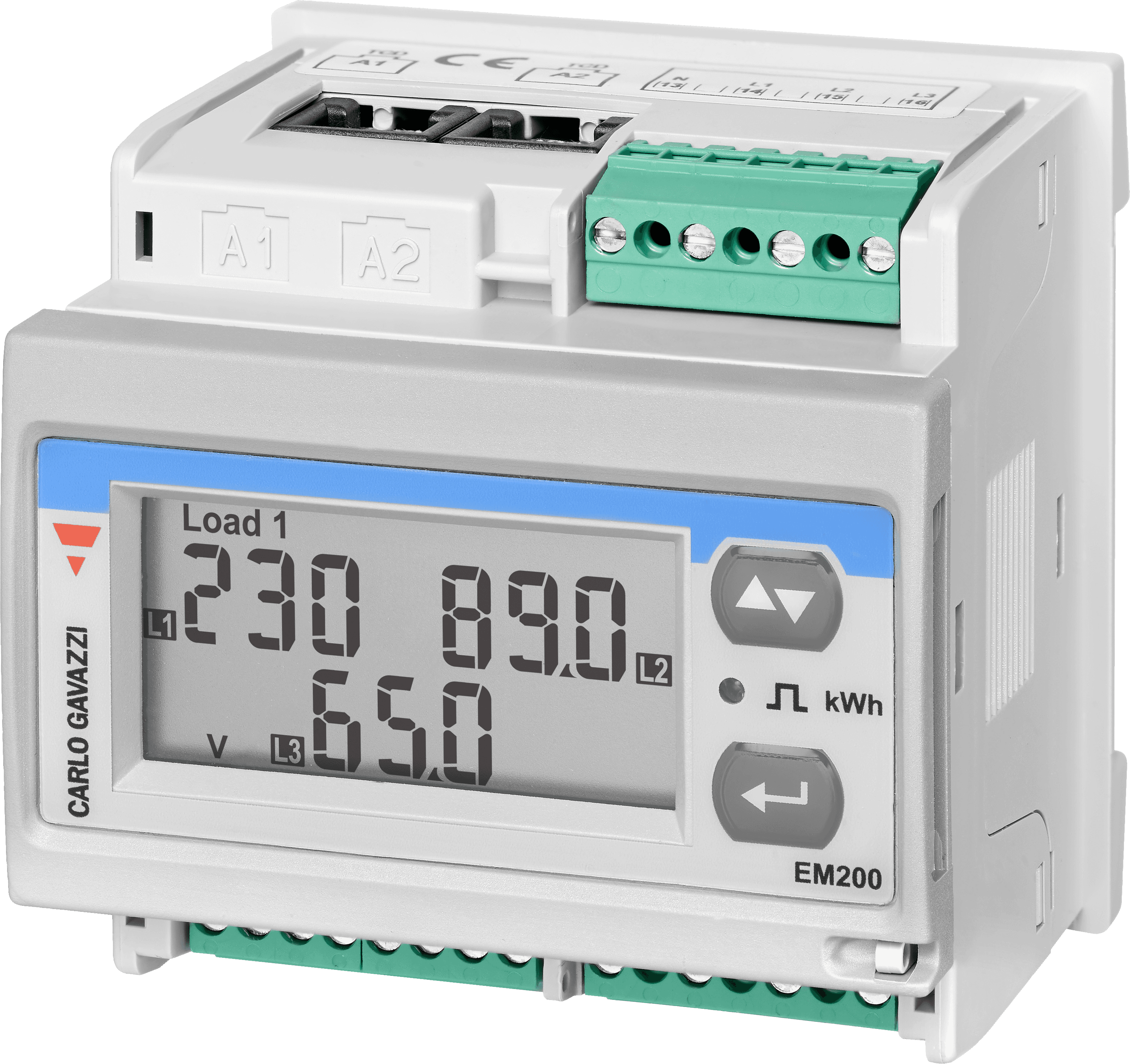 Carlo Gavazzi EM28072DMV53X2SN Three-phase Energy analyzer, 160 to 240 V L-N, 277 to 415 V L-L, 32 (36) A, RS485 Modbus RTU EM28072DMV53X2SN on Advantage Electric Supply
