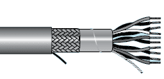 Alpha Wire M2489 SL001 Alpha Essentials Multi-Pair Cable - Foil Braid Shield - 28 AWG 4 Pair - Gray - 300V - 1000ft - Alpha M2489 SL001 M2489 SL001 on Advantage Electric Supply