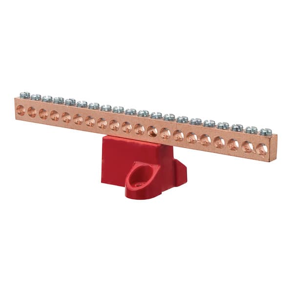 NSI Industries GBC2-20 GBC2-20 NSI - Copper Isolated Ground Bar, 2-14 Awg Wire Range, 20 Circuit GBC2-20 on Advantage Electric Supply