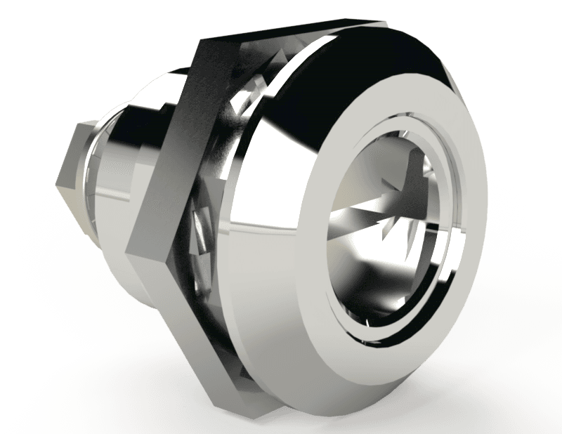 Saginaw Control SCE-DLCA Coinproof Door Latch (Chrome), Height:1.33", Width:1.10", Depth:1.10",  SCE-DLCA on Advantage Electric Supply