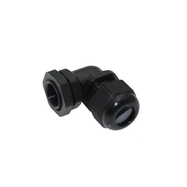 Mencom PCGA-07-B PG7, Plastic Right Angle Cable Glands, Black, 0.156 - 0.312 PCGA-07-B on Advantage Electric Supply
