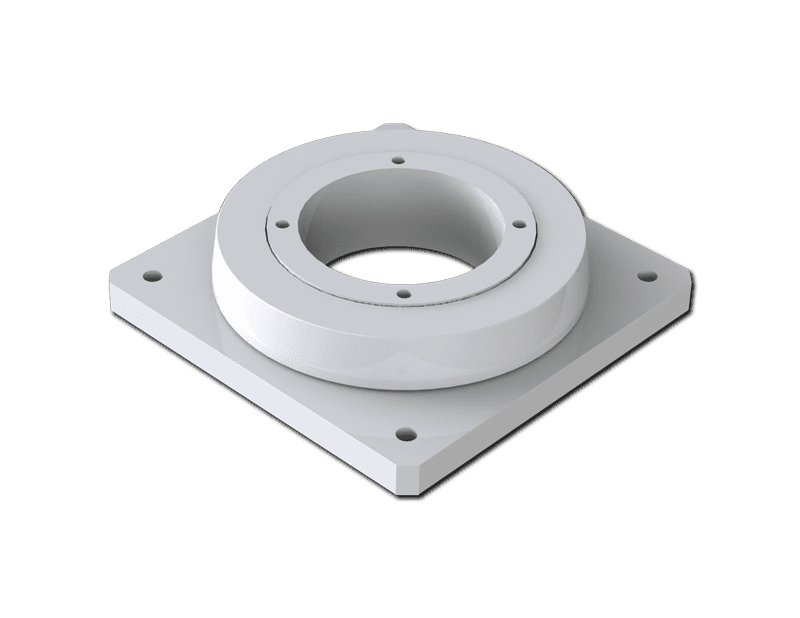 Saginaw Control SCE-SATFS Turnable Foot Stand, 360 Swivel, Height:1.34", Width:5.75", Depth:5.75", RAL 7035 powder coated finish. SCE-SATFS on Advantage Electric Supply