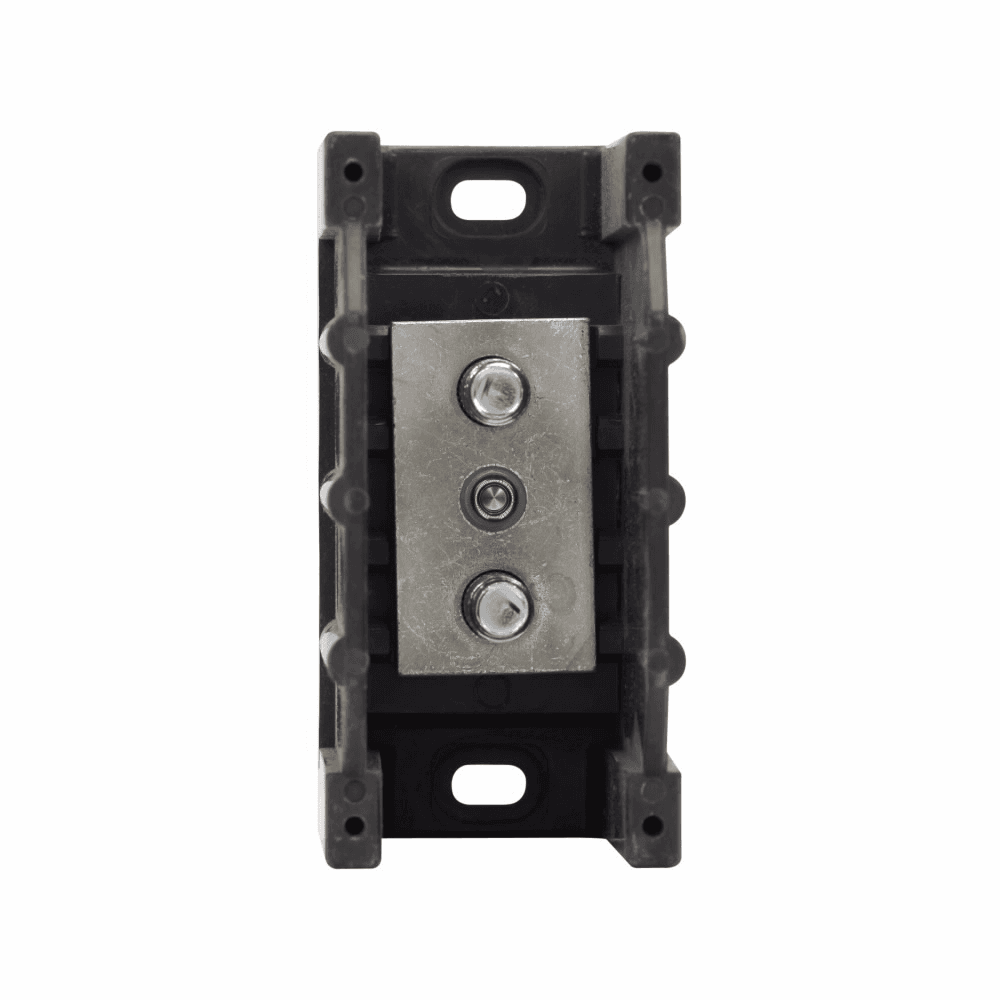 Cooper Bussmann 16390-1 16390-1 Cooper Bussmann - Eaton Bussmann series power terminal block, 600 Vac, 600 Vdc, 250A, Power terminal block, Single-pole, 3/8 In-16 TPI X 1-1/8 In Stud (Line/Load), SCCR: 10 kA, Black, Molded Thermoplastic Base, Tin-plated aluminum connector 16390-1 on Advantage Electric Supply