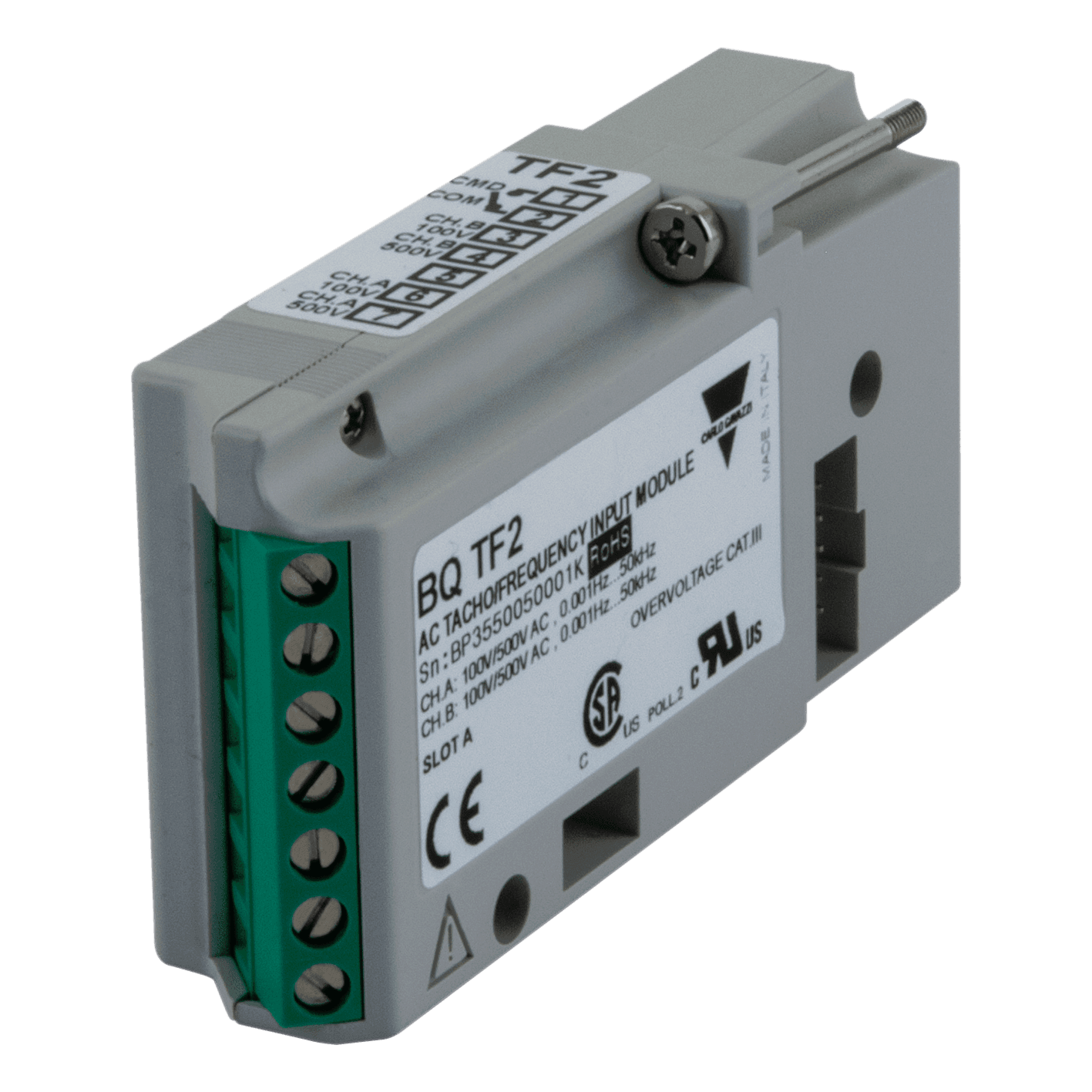 Carlo Gavazzi BQTF2 BQTF2 Carlo Gavazzi - AC TACH / FREQUENCY INPUT MODULE FOR UDM/USC SERIES BQTF2 on Advantage Electric Supply