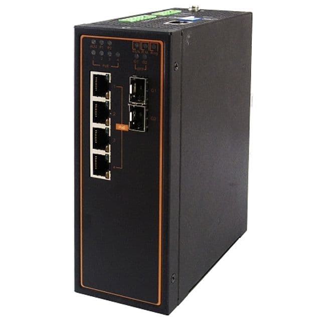 Mencom E45PNMS-6-2SFP 6-Port Managed Ethernet Switch with 2 SFP Gigabit Uplink Ports, Profinet & Ethernet/IP Ready, Metal Housing E45PNMS-6-2SFP on Advantage Electric Supply