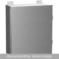 Hammond Manufacturing 1414N4PHS16M6 N4X J Box, Hinge Cover w/panel - 14 x 12 x 6 - 316 SS 1414N4PHS16M6 on Advantage Electric Supply